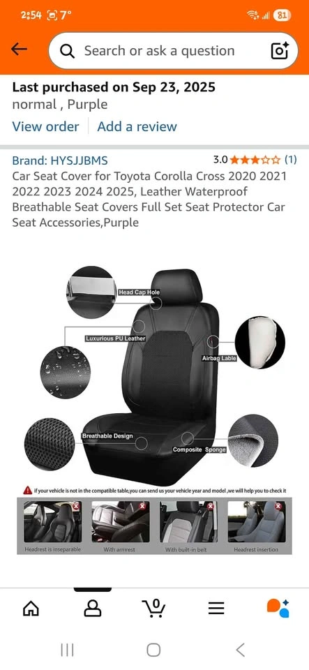 2026 toyota corolla cross seat covers - photo 4