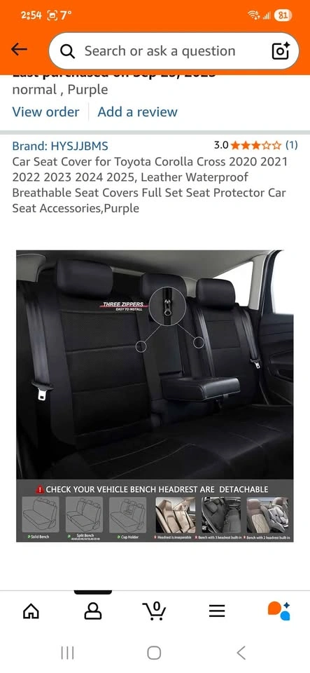 2026 toyota corolla cross seat covers - photo 5