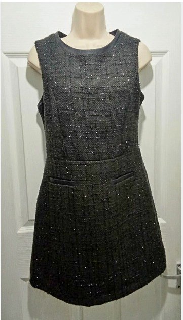 New Suzy Shier Tweed Black dress - M