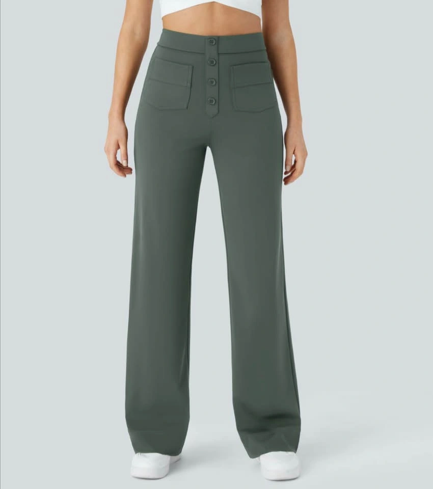 NWT Halara Day Stretch High-Waist Pants Olive M Petite 28” insea - photo 3