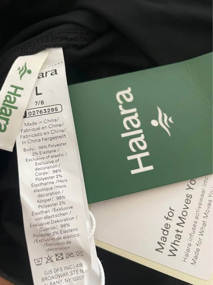 NWT HALARA Faux Leather Leggings Fleece lined 7/8 length 25” ins - photo 5