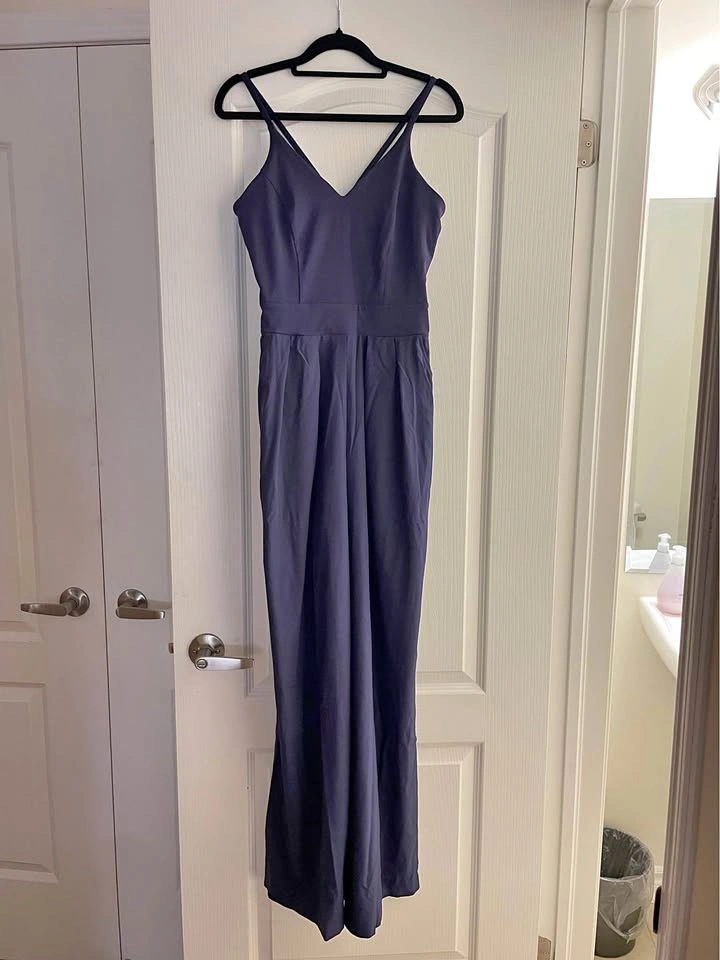 NWT Halara Navy Blue Wide Leg Jumpsuit XS Tall
