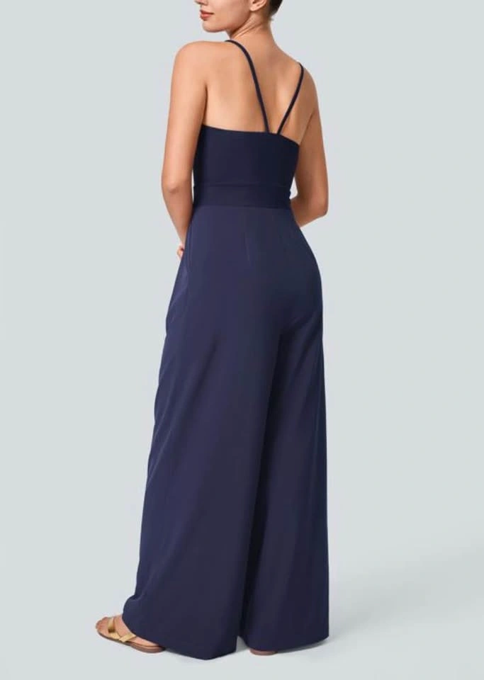 NWT Halara Navy Blue Wide Leg Jumpsuit XS Tall - photo 3