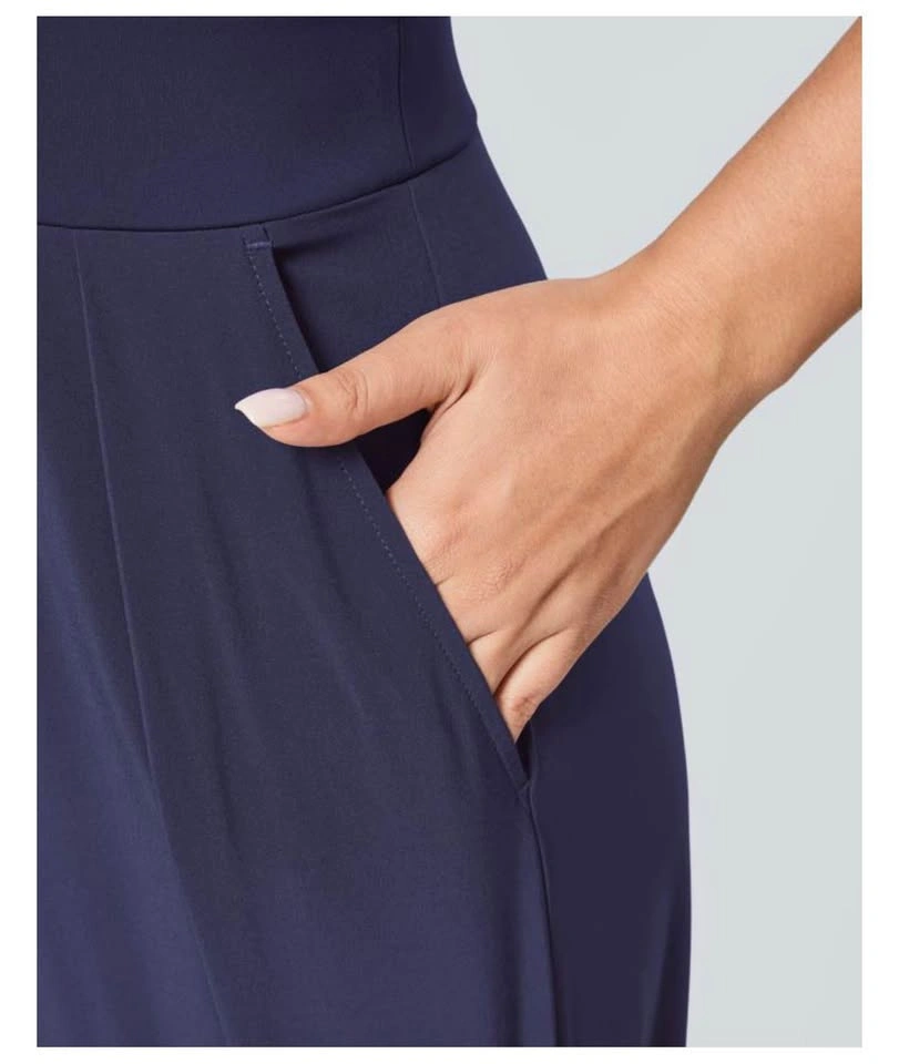 NWT Halara Navy Blue Wide Leg Jumpsuit XS Tall - photo 5