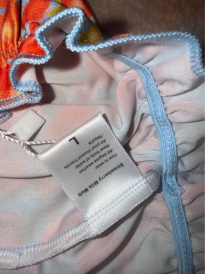 Strawberry Milk Mob Floral Ruched Bikini Bottoms - photo 2