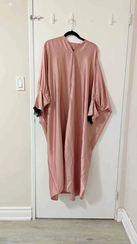 Pink Batwing Kaftan Abaya