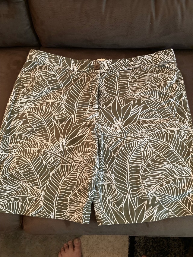ladies olive green shorts