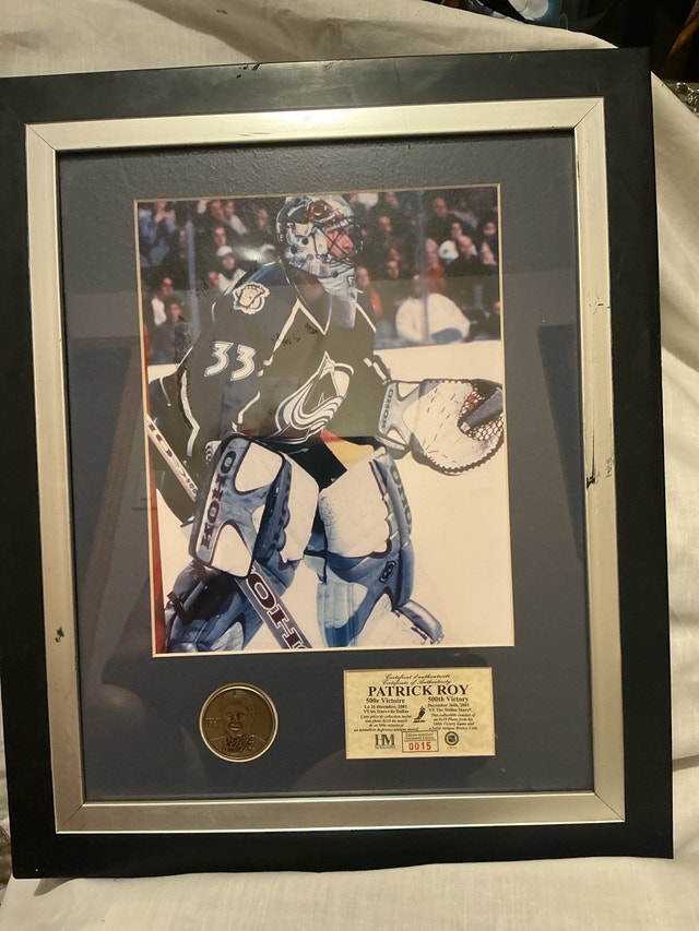 Patrick Roy 500th Victory Commemorative Photo 14 x 16