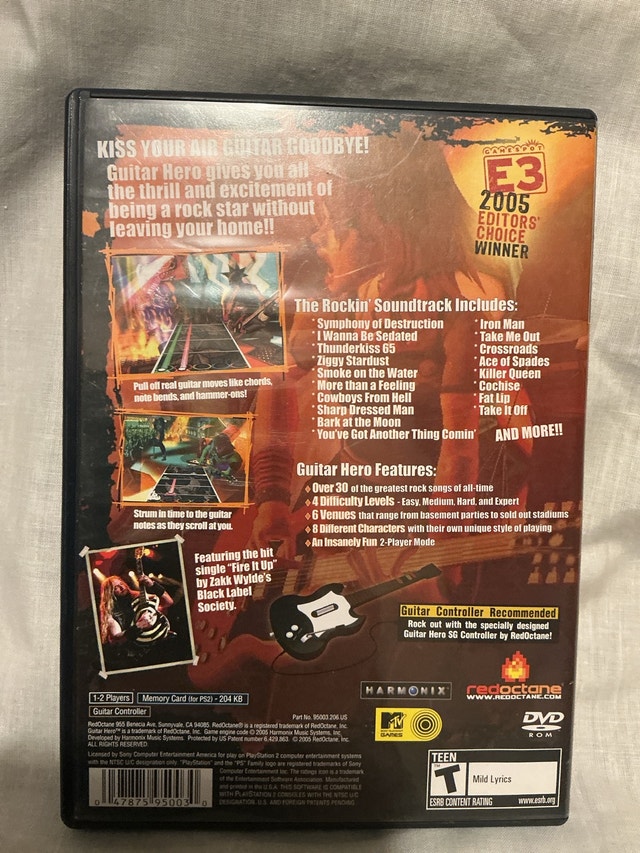 RedOctane Guitar Hero PlayStation 2 - photo 2