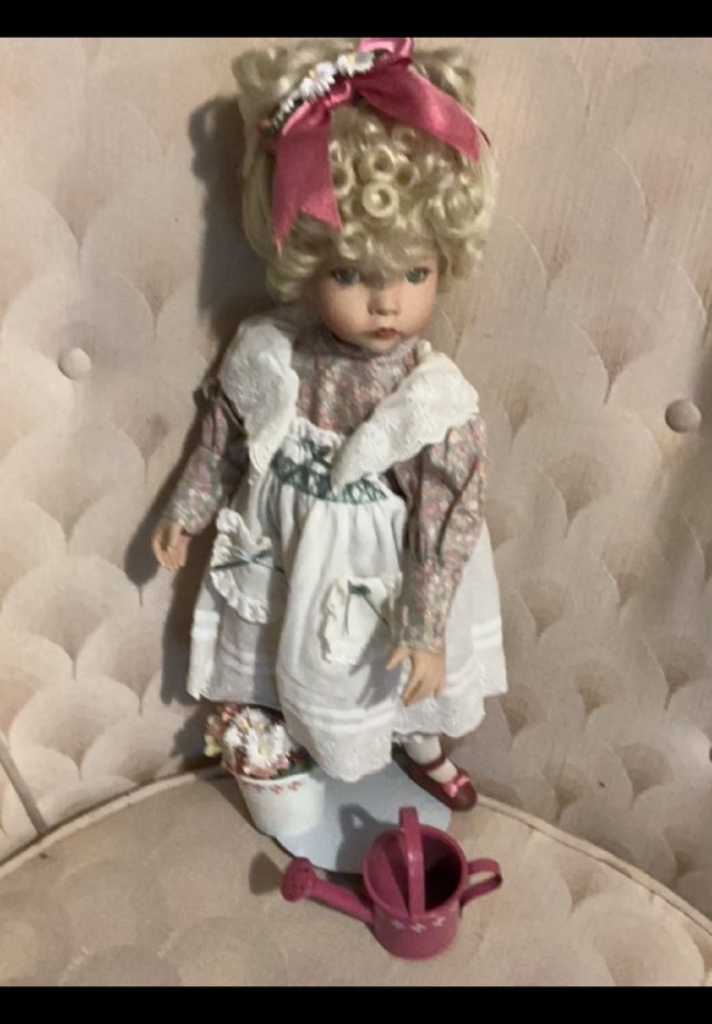 Porcelain Garden Girl Doll