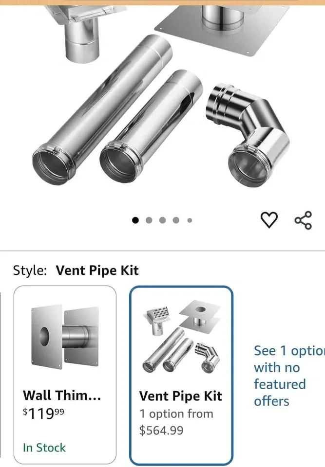 GASLAND 3" Stainless Steel Vent Pipe Kit for Tankless Heaters - photo 2