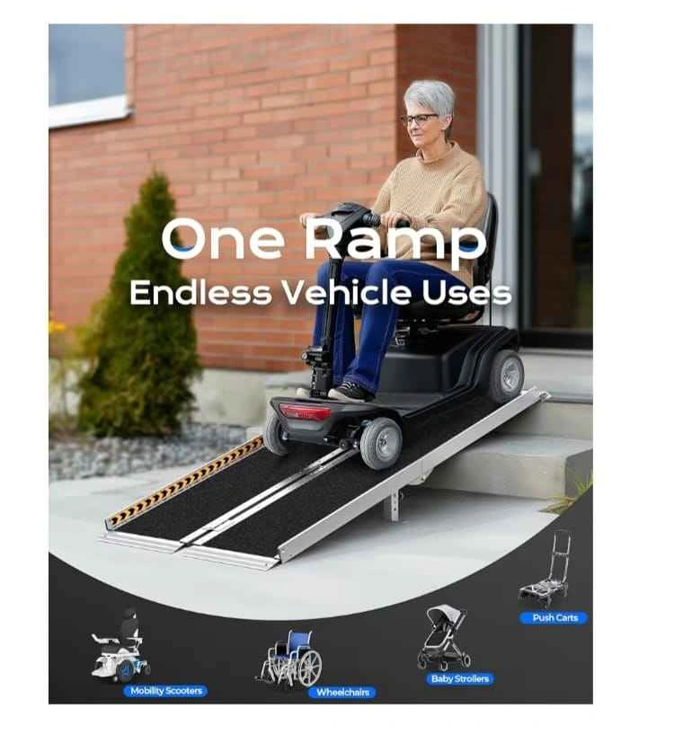 Brand new 5FT Aluminum Portable Wheelchair Ramp - photo 4