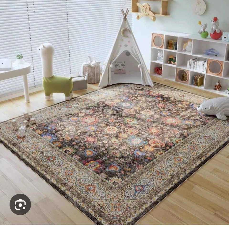 6x9 Machine Washable Boho Area Rug - Dark Espresso - photo 4