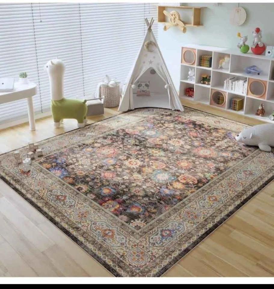 6x9 Machine Washable Boho Area Rug - Dark Espresso - photo 5