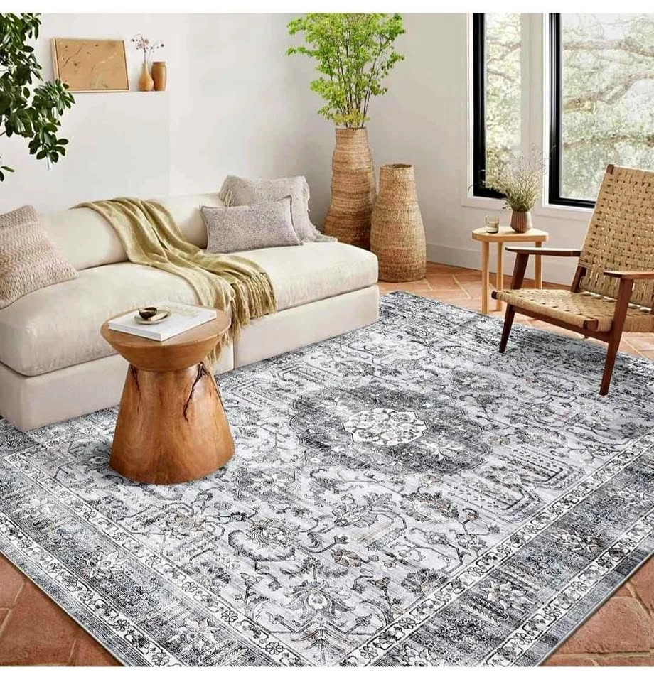 Brand new 9x12 Vintage Medallion Area Rug - Grey Distressed