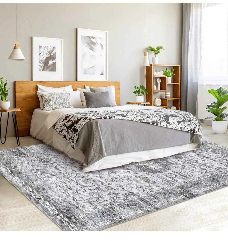 Brand new 9x12 Vintage Medallion Area Rug - Grey Distressed - photo 2