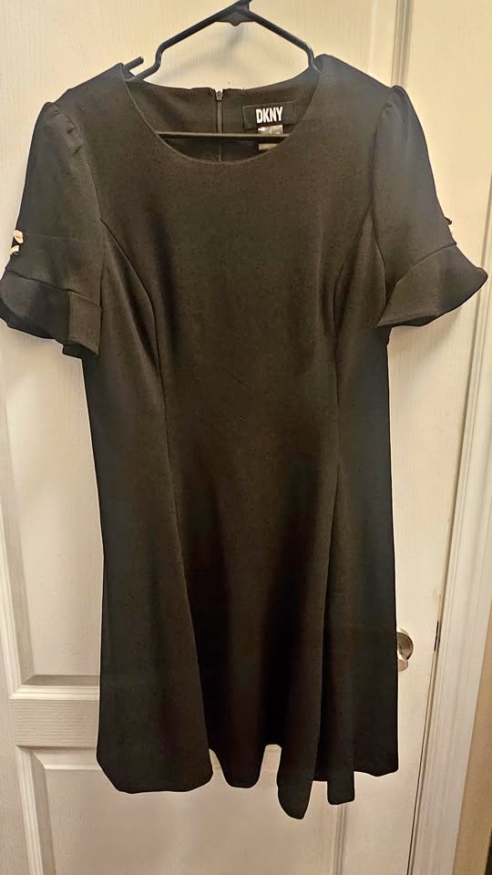 DKNY Black Flare Mini Dress