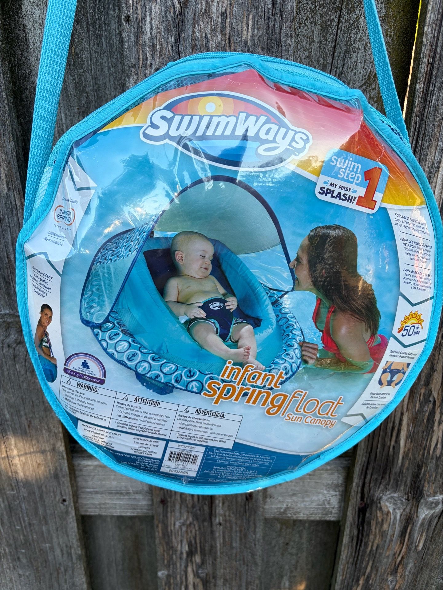 SwimWays Infant Spring Float with Canopy for Kids 3-9 Months