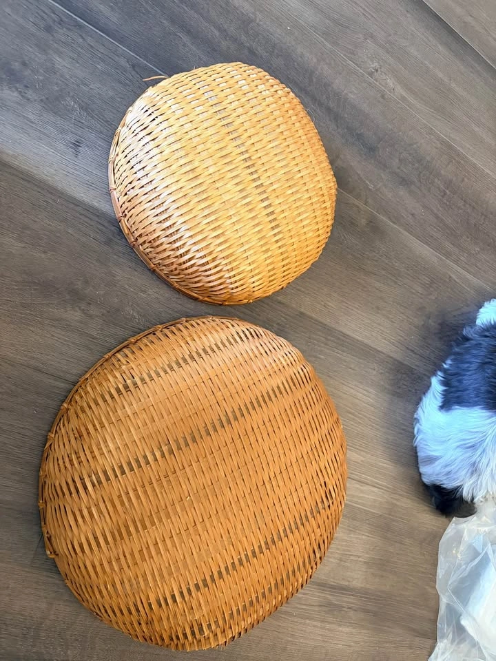 Set of 2 Woven Bamboo Baskets - photo 4
