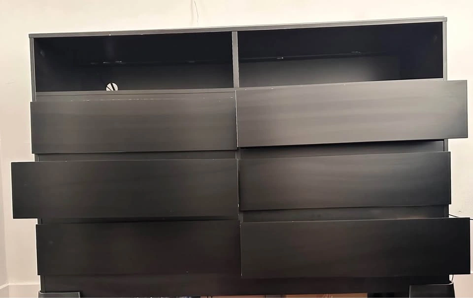 6-Drawer Wooden Dresser with Charging Station & LED Lights - photo 2