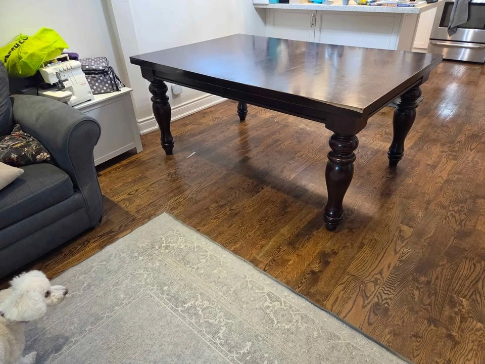 Dark Wood Dining Table with Turned Legs - photo 2