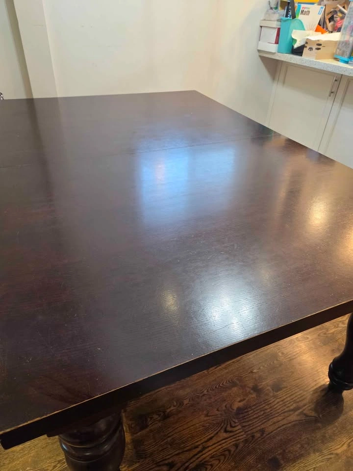 Dark Wood Dining Table with Turned Legs - photo 3