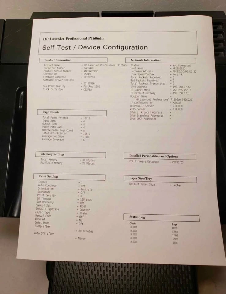HP LaserJet Pro P1606dn Black & White Laser Printer - photo 5
