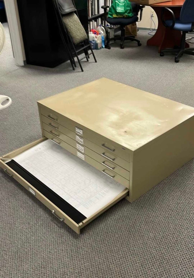 Metal 5-Drawer Flat File Cabinet - photo 2
