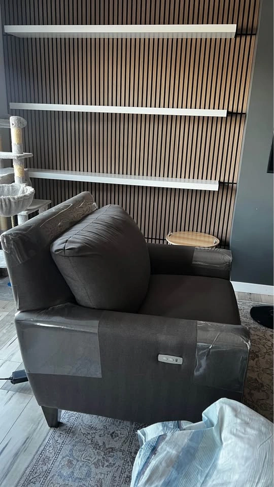 2x Power Reclining Chair and a Half in Gray - photo 4
