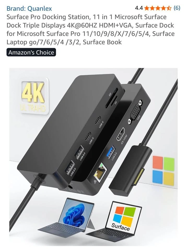 Surface Pro Docking Station, 11 in 1 Microsoft Surface - photo 2
