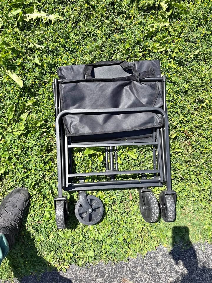 Black Folding Utility Wagon