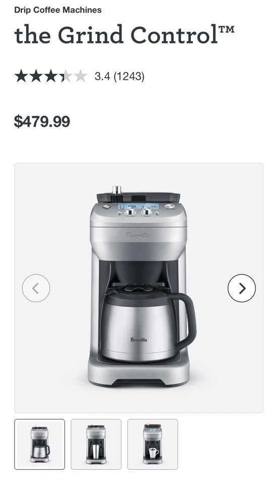 Breville Grind Control Coffee Maker - photo 4