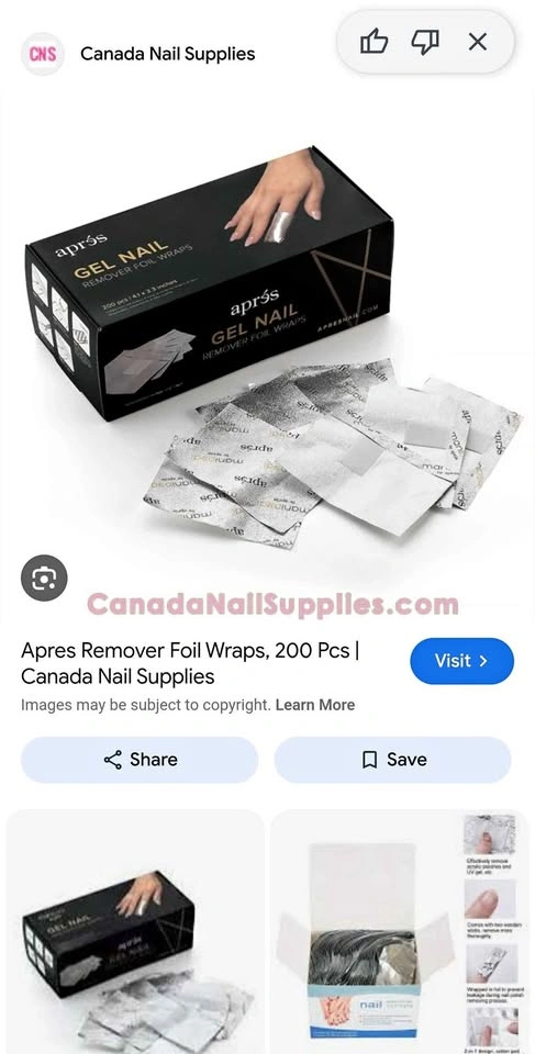 Apres Remover Foil Wraps, 200 Pcs | Canada Nail Supplies