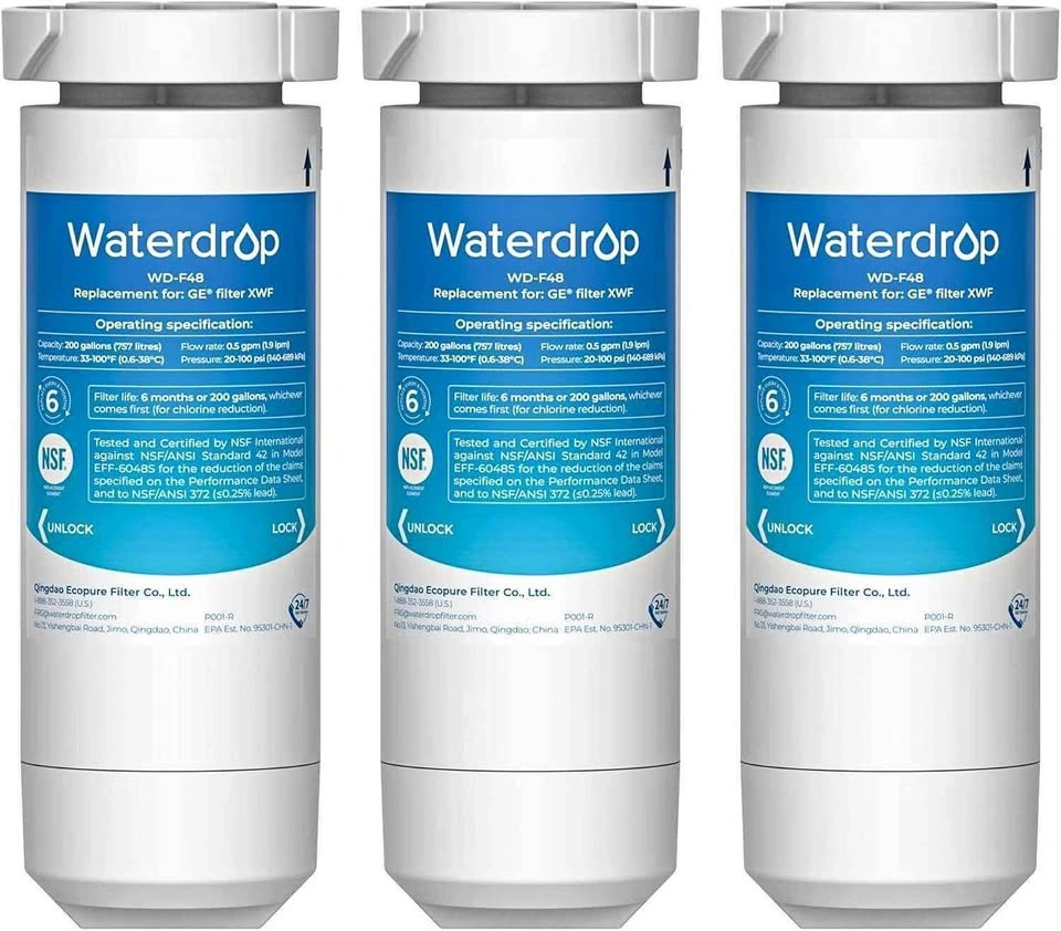 Waterdrop XWF Refrigerator Water Filter Replacement (3 Pack)