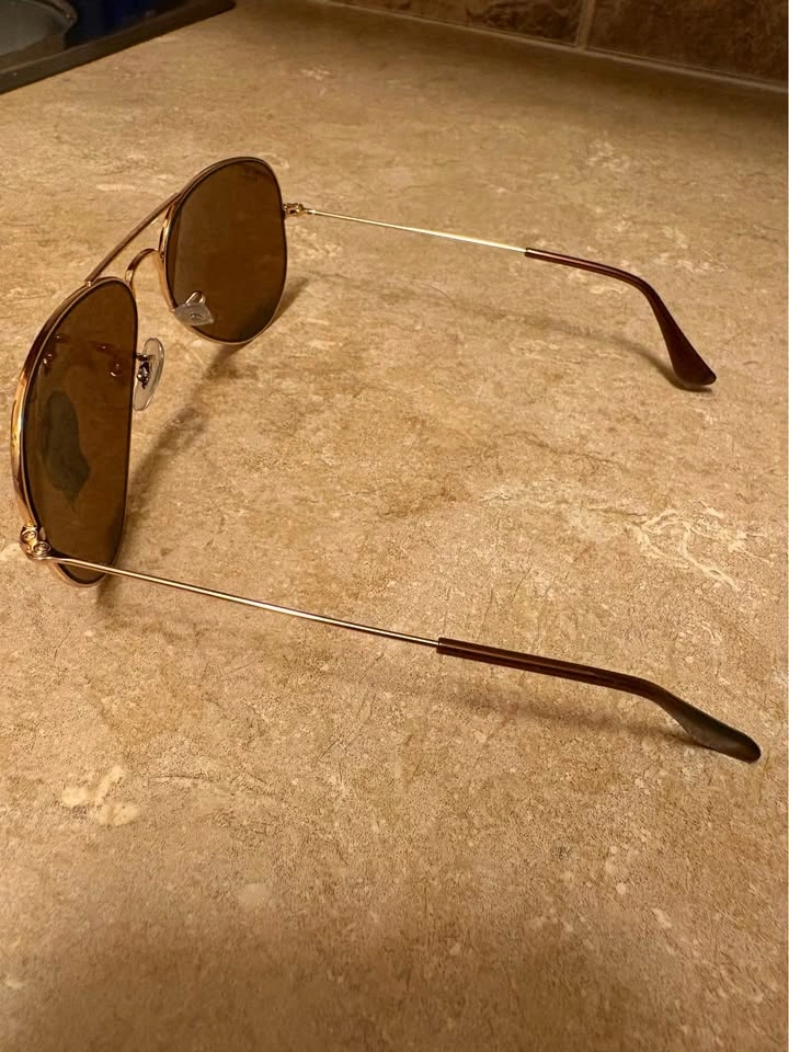 Ray-Ban RB3025 Aviator Large Metal Sunglasses - Gold/B-15 Brown - photo 2
