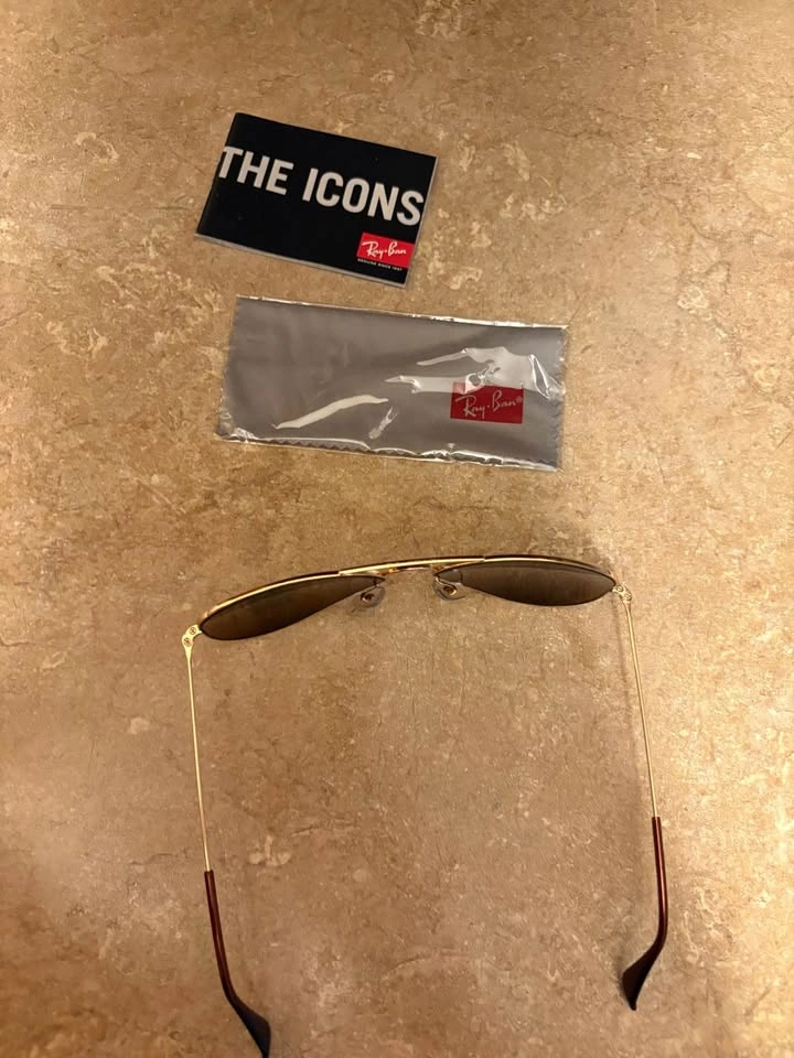 Ray-Ban RB3025 Aviator Large Metal Sunglasses - Gold/B-15 Brown - photo 5