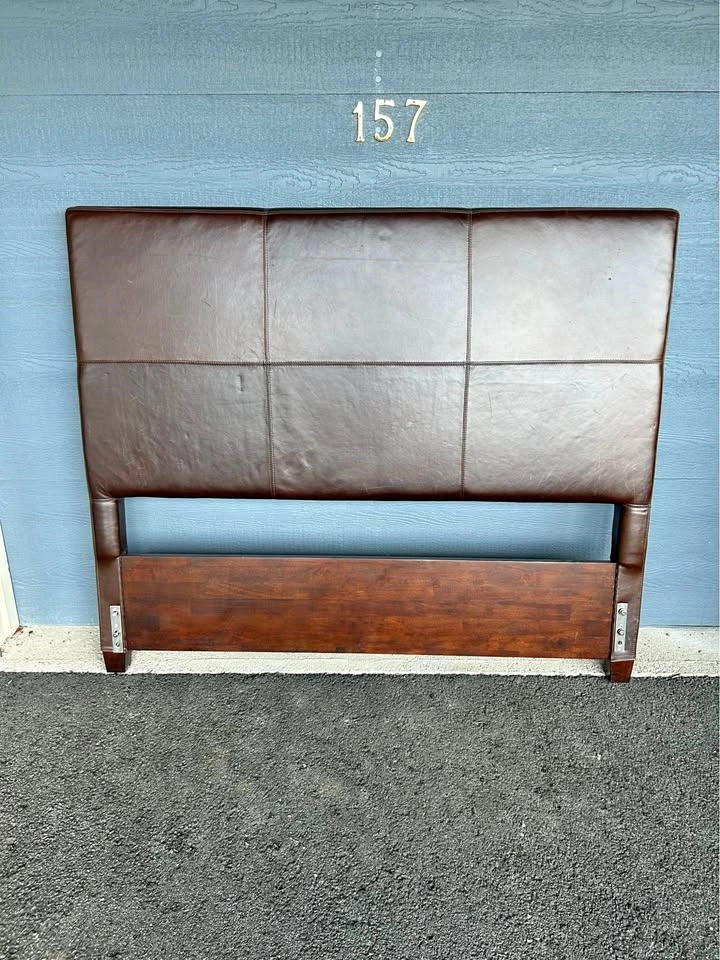 Pottery Barn Leather Headboard (Queen)