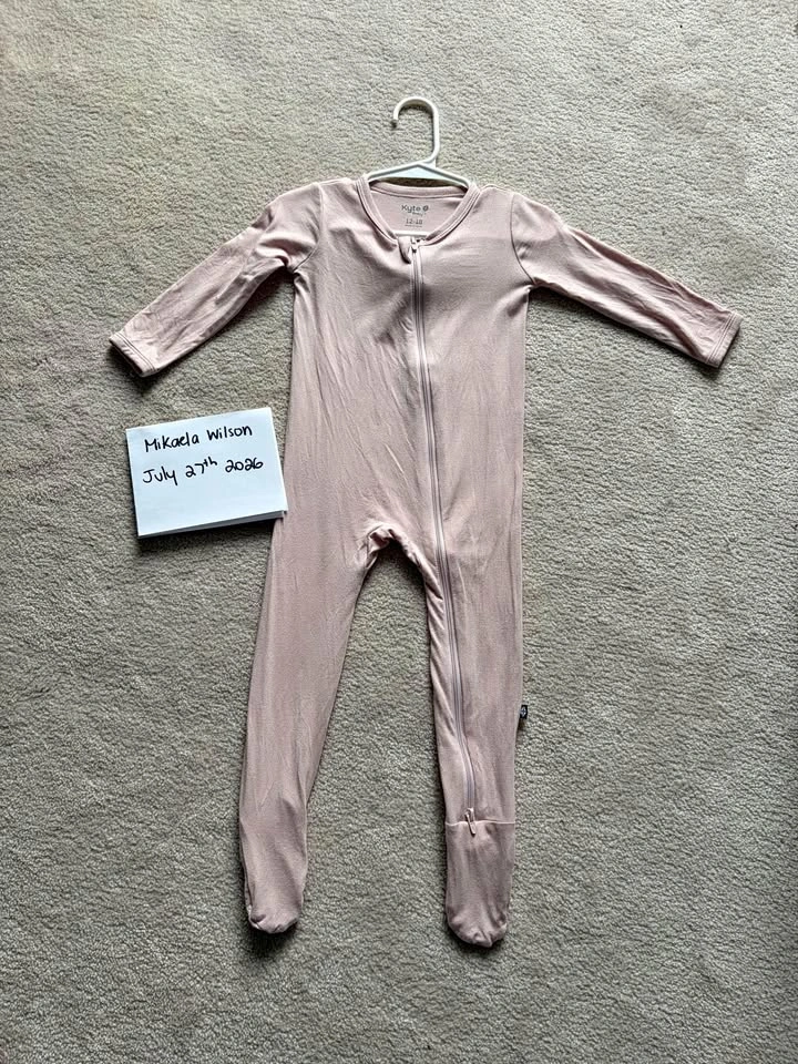 Kyte Baby Pink Zippered Footie - 12-18m (EUC)