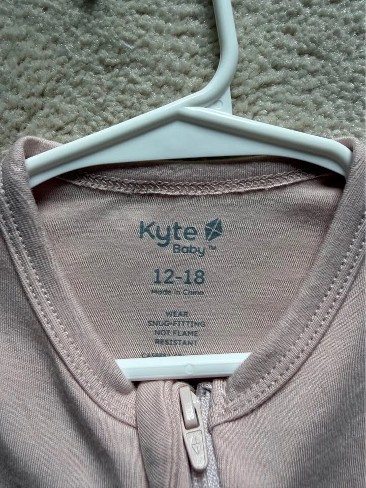 Kyte Baby Pink Zippered Footie - 12-18m (EUC) - photo 2