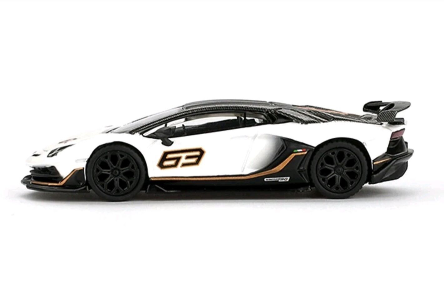 Mini GT 1:64 Lamborghini Aventador SVJ 63 Bianco Asopo - photo 3