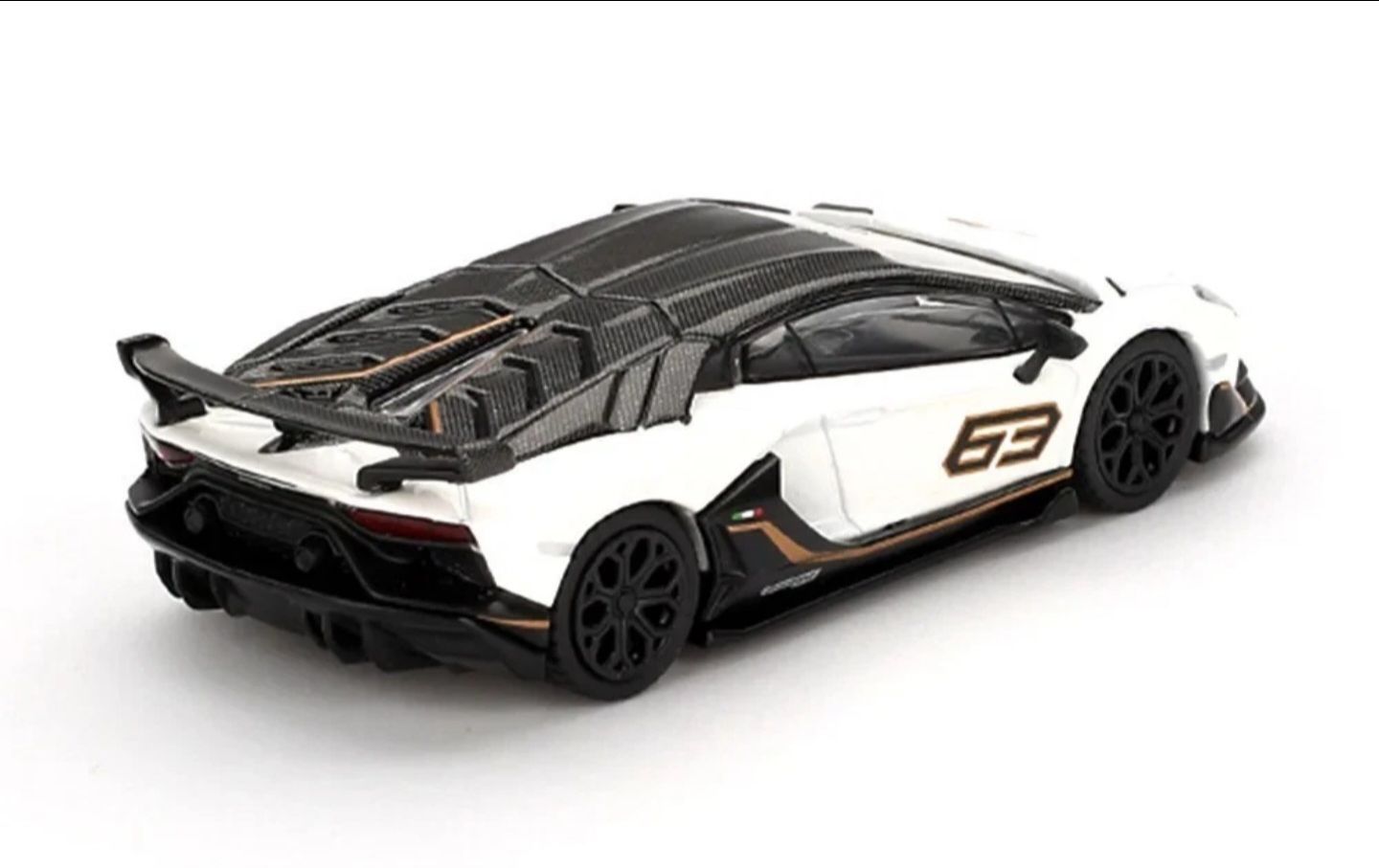 Mini GT 1:64 Lamborghini Aventador SVJ 63 Bianco Asopo - photo 4