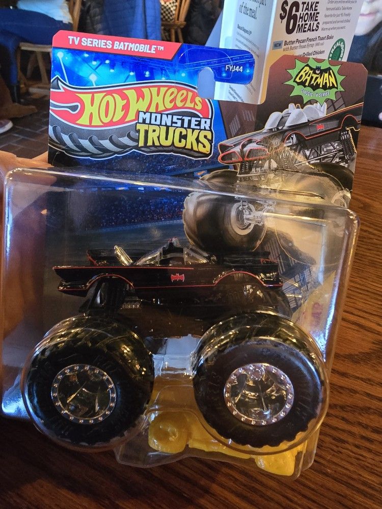 Hot Wheels Monster Trucks TV Series Batmobile- Brand New