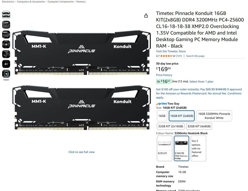 Timetec Pinnacle Konduit 16GB KIT (2x8GB) DDR4 3200MHz - photo 3
