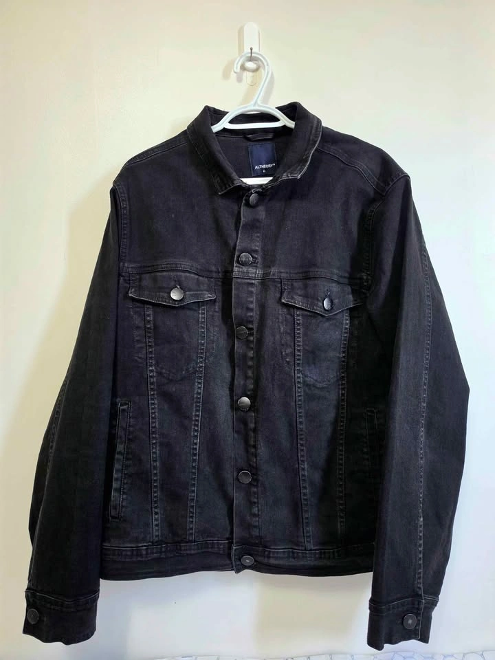ALTHEORY faded Black Denim Jacket XL - photo 3