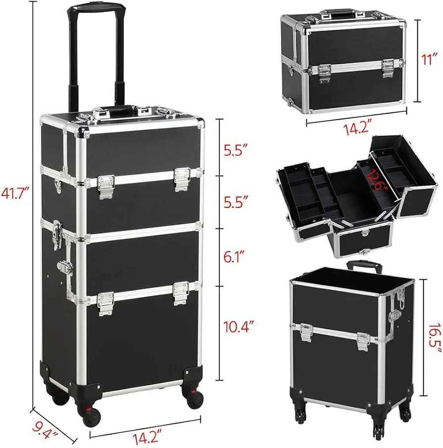 Yaheetech Rolling Makeup Train Case - photo 3