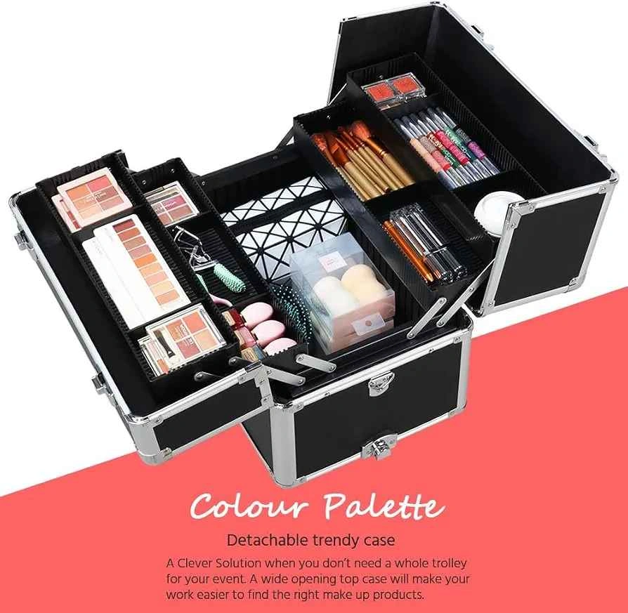 Yaheetech Rolling Makeup Train Case - photo 5