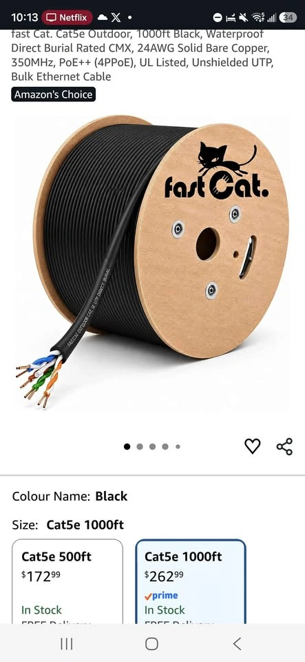 fast Cat. Cat5e Outdoor Ethernet Cable