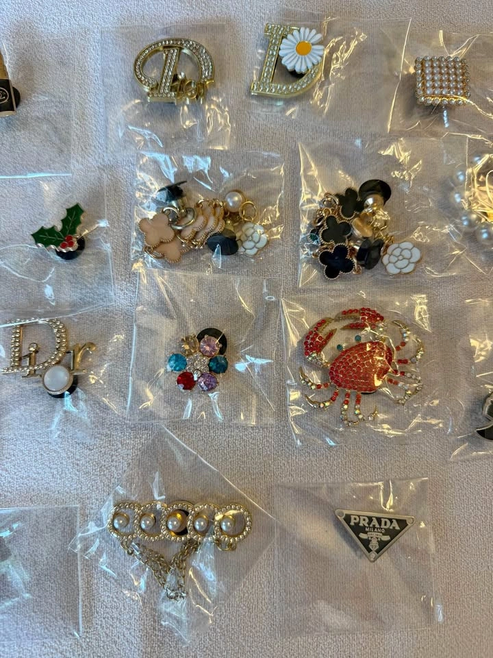 Fancy Metal and Rhinestone Croc Jibbitz