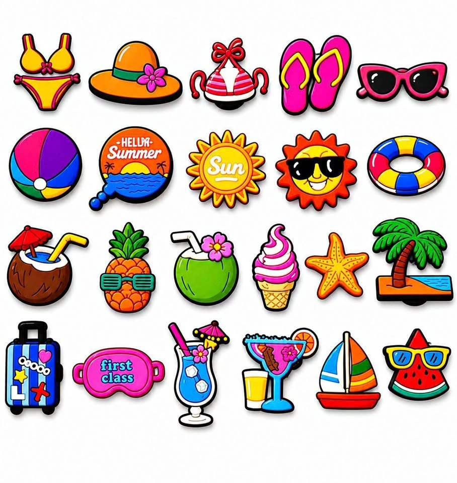 Summer Vibes Jibbitz Charms