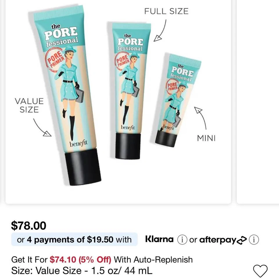 Value Size Benefit Cosmetics The POREfessional Pore Minimizing P - photo 2